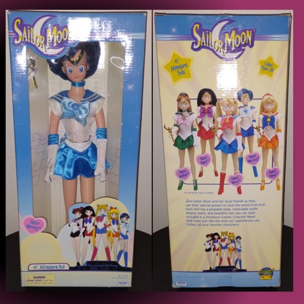 Sailor Mercury 17" Adventure Doll from 2000 Licensed by DiC Entertainment NIB
